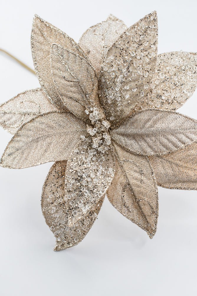 Artificial Champagne Poinsettia Stem - 22" - Greenery MarketArtificial Flowers251583