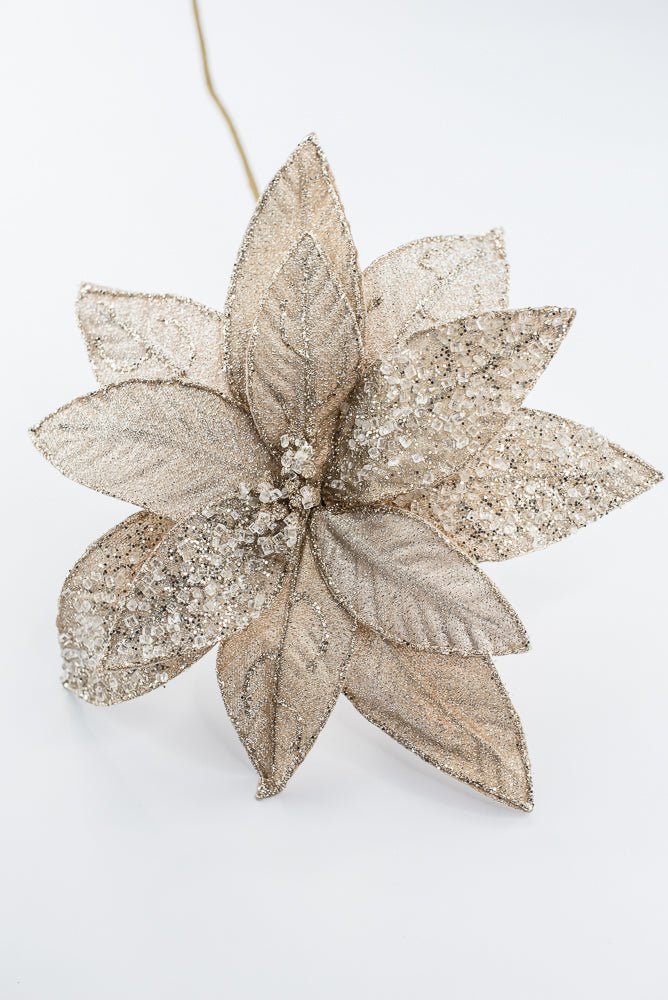 Artificial Champagne Poinsettia Stem - 22" - Greenery MarketArtificial Flowers251583