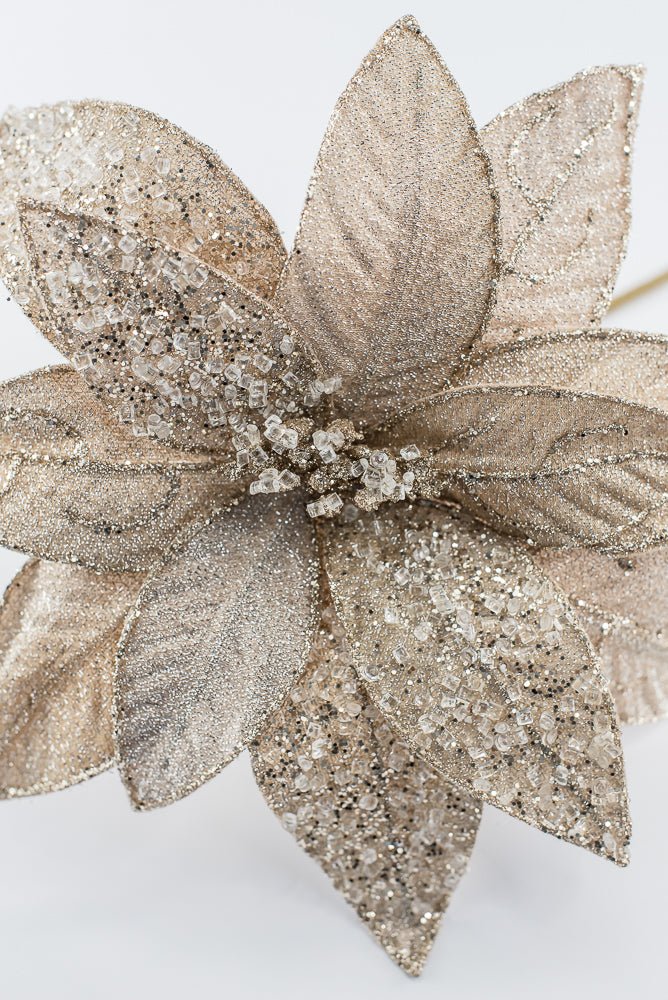 Artificial Champagne Poinsettia Stem - 22" - Greenery MarketArtificial Flowers251583