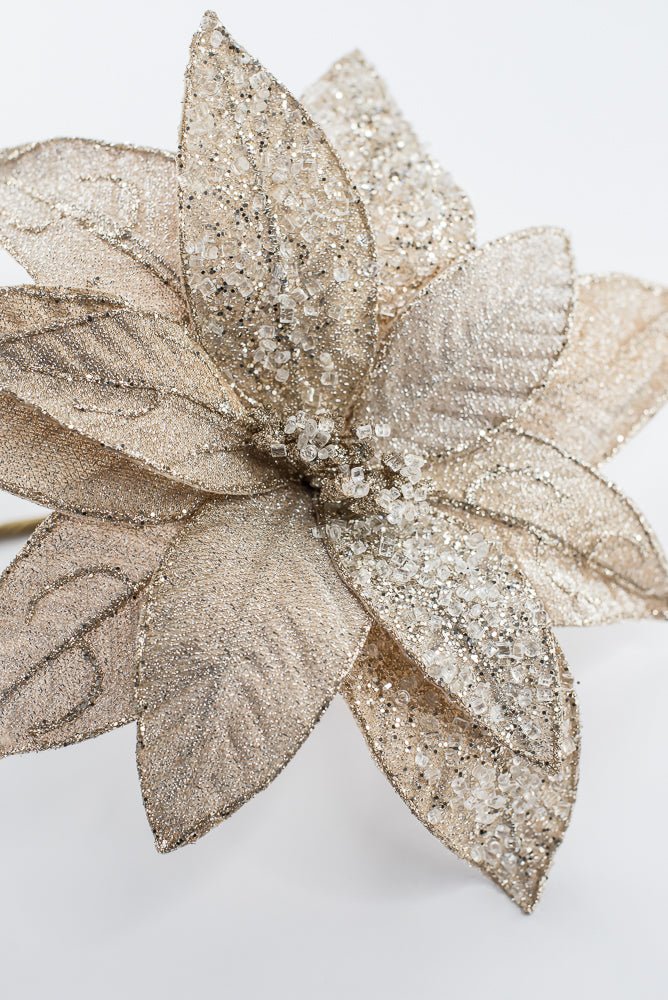 Artificial Champagne Poinsettia Stem - 22" - Greenery MarketArtificial Flowers251583