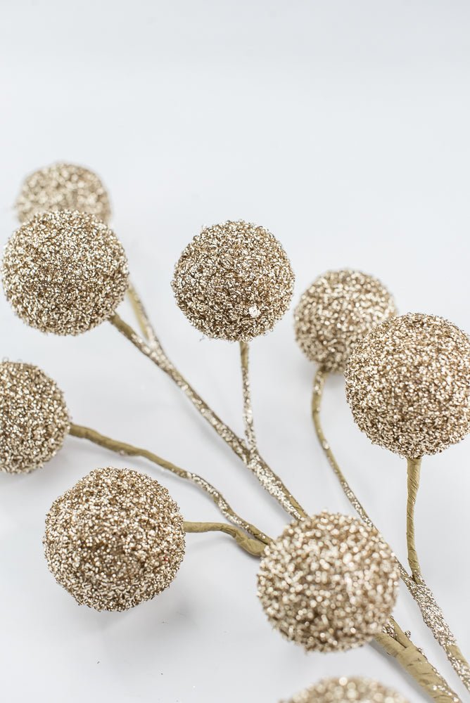 Artificial Champagne Sparkly Ball Spray - 26" - Greenery MarketArtificial Flora86737CH