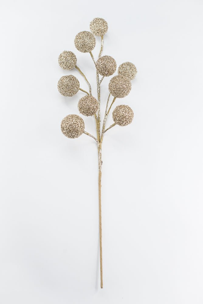 Artificial Champagne Sparkly Ball Spray - 26" - Greenery MarketArtificial Flora86737CH
