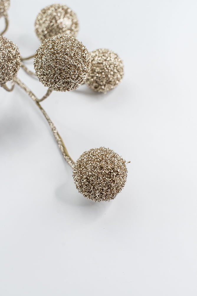 Artificial Champagne Sparkly Ball Spray - 26" - Greenery MarketArtificial Flora86737CH