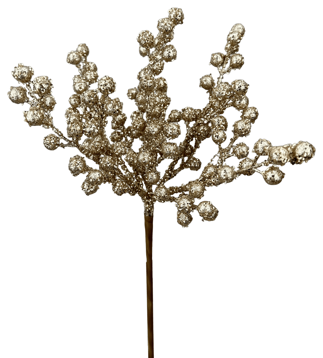 Artificial Champagne Sparkly Berry Bush - 12" - Greenery MarketArtificial Flora86786CH