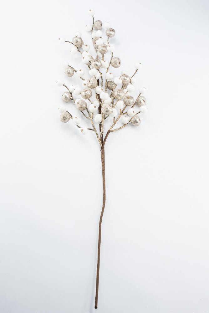 Artificial Champagne & White Mini Crabapple Spray - 30" - Greenery MarketArtificial Flora85764-CHAMPWT