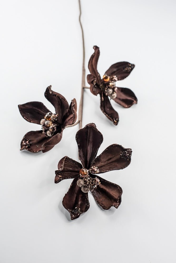 Artificial Chocolate Magnolia Spray - 29" - Greenery MarketArtificial Flowers283573
