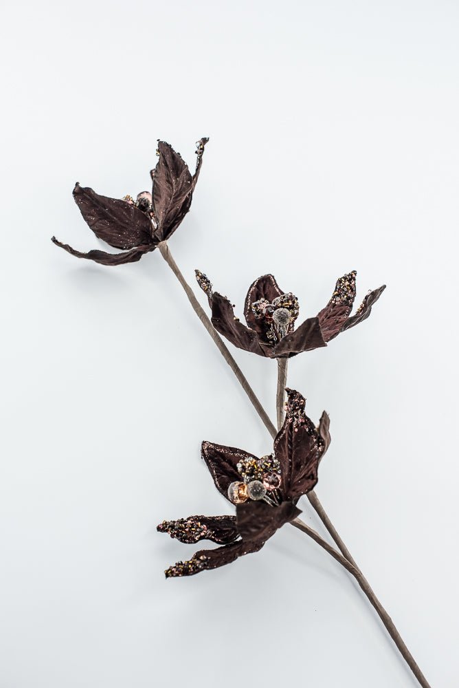 Artificial Chocolate Poinsettia Spray - 28" - Greenery MarketArtificial Flowers283566
