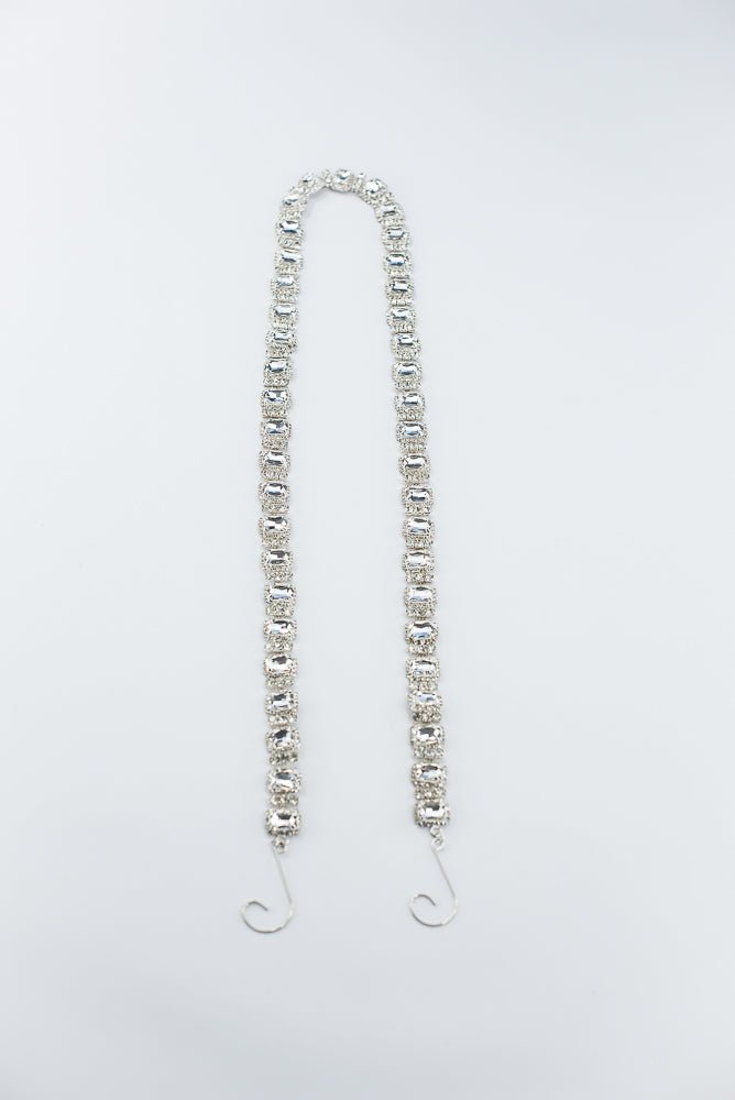 Artificial Clear Emerald Cut Crystal Chain Garland With Hooks - 36" - Greenery MarketAC520-CL