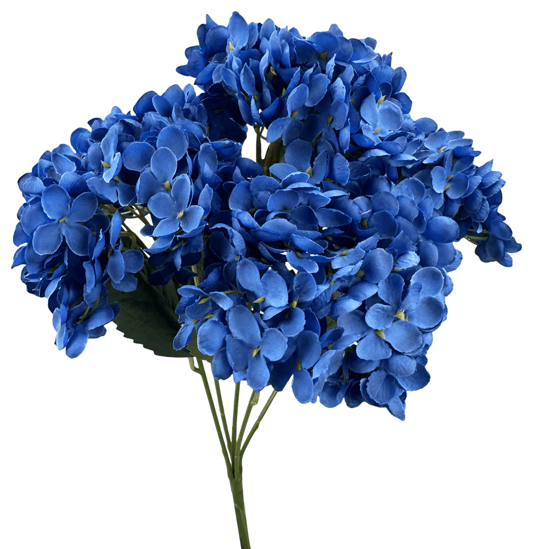 Artificial, Cobalt Blue, Hydrangea Bush - 19" - Greenery MarketArtificial Flora57328COBALT