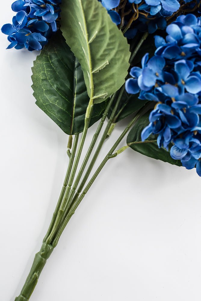 Artificial, Cobalt Blue, Hydrangea Bush - 19" - Greenery MarketArtificial Flora57328COBALT