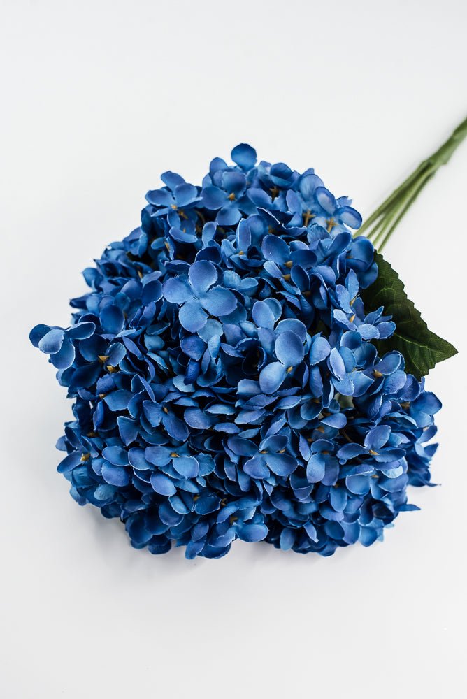 Artificial, Cobalt Blue, Hydrangea Bush - 19" - Greenery MarketArtificial Flora57328COBALT