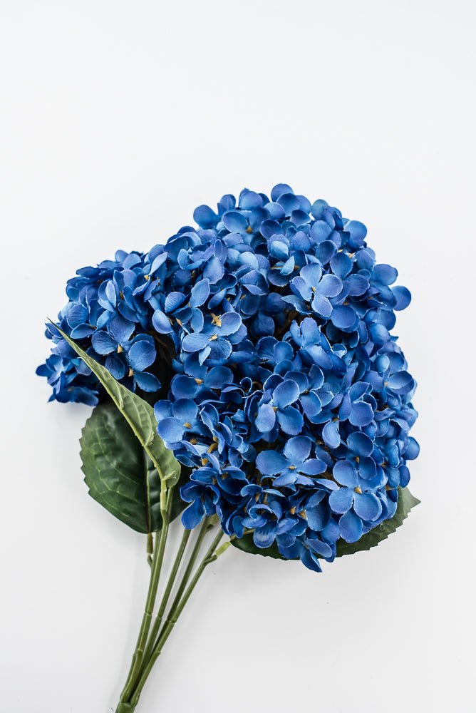 Artificial, Cobalt Blue, Hydrangea Bush - 19" - Greenery MarketArtificial Flora57328COBALT