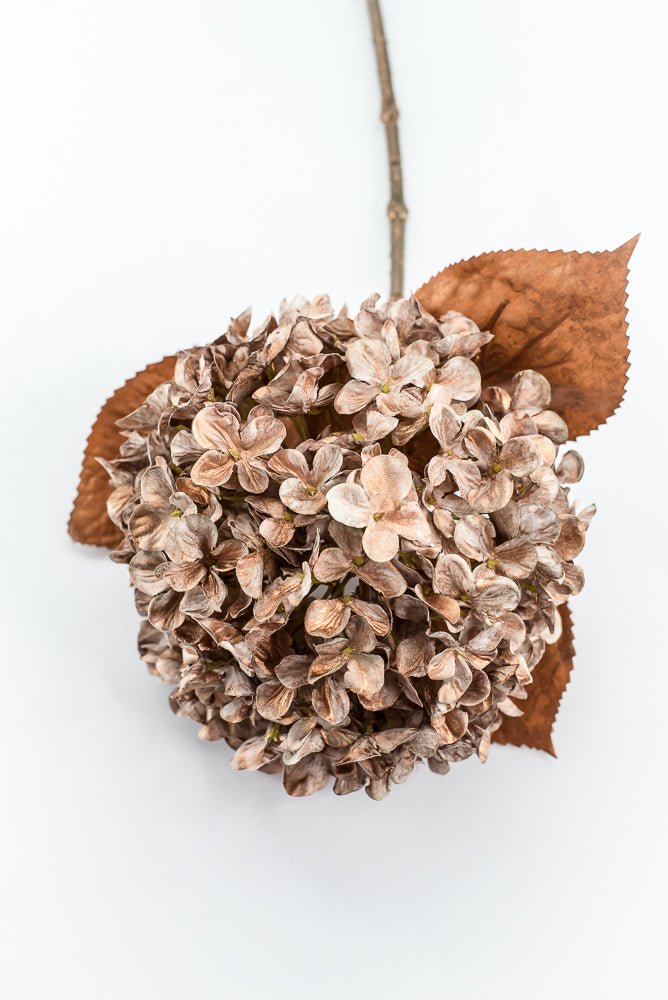 Artificial, Copper, Single Hydrangea Stem - 27" - Greenery MarketArtificial Flora85984-COPPER