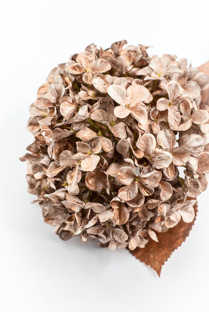 Artificial, Copper, Single Hydrangea Stem - 27" - Greenery MarketArtificial Flora85984-COPPER