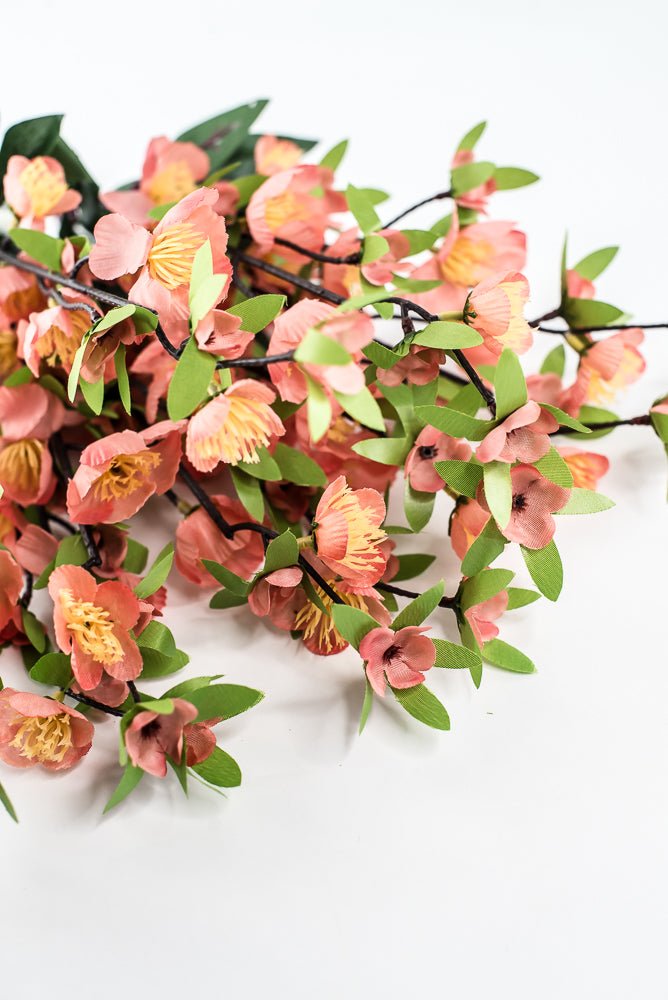 Artificial coral cherry blossom bush - Greenery MarketArtificial Flora35056co