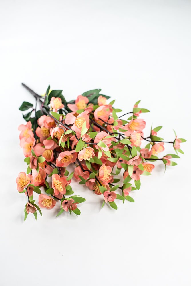 Artificial coral cherry blossom bush - Greenery MarketArtificial Flora35056co
