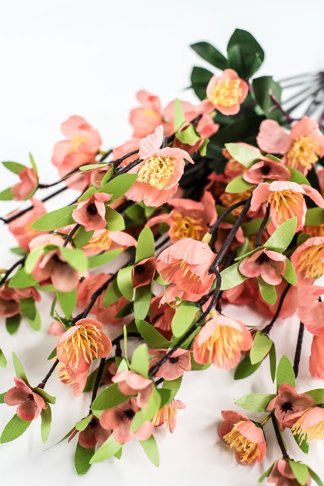 Artificial coral cherry blossom bush - Greenery MarketArtificial Flora35056co