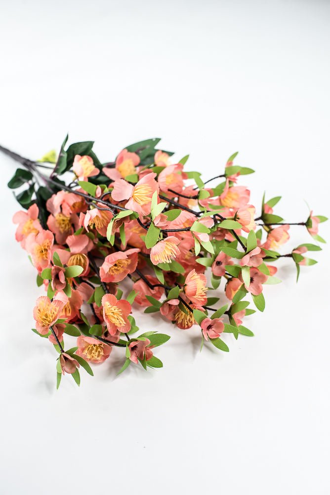 Artificial coral cherry blossom bush - Greenery MarketArtificial Flora35056co
