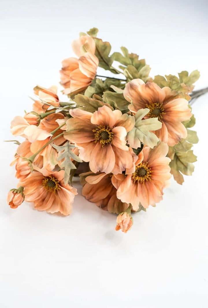 Artificial cosmos bush - creamy orange - Greenery Market84566 - BRN