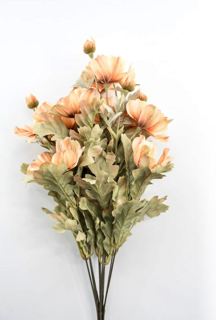 Artificial cosmos bush - creamy orange - Greenery Market84566 - BRN