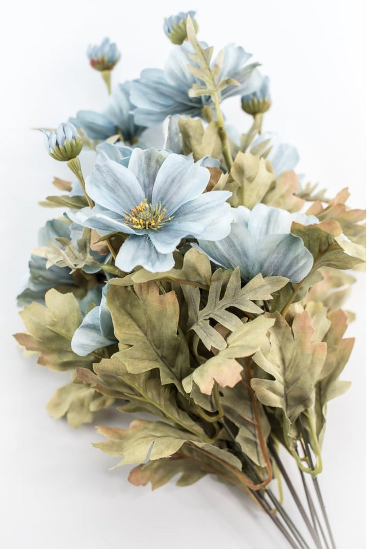 Artificial cosmos bush - dusty blue - Greenery Market84566 - BL