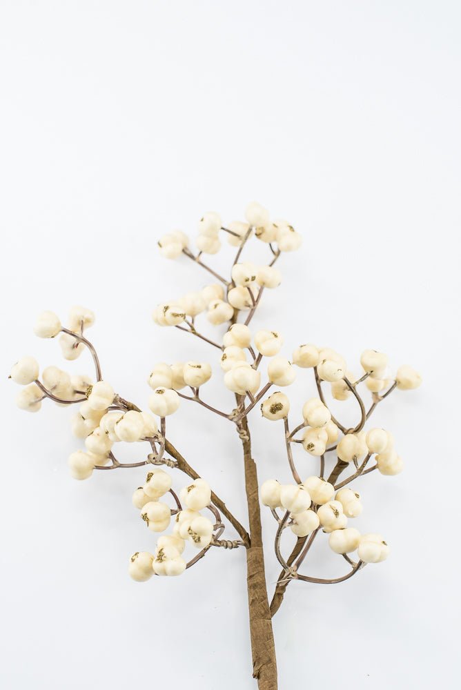 Artificial Cream Berry Pick - 16" - Greenery Market86813CM