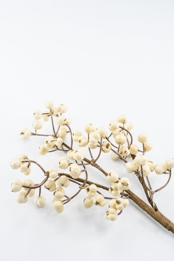 Artificial Cream Berry Pick - 16" - Greenery Market86813CM