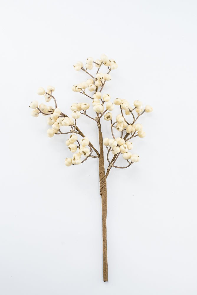 Artificial Cream Berry Pick - 16" - Greenery Market86813CM