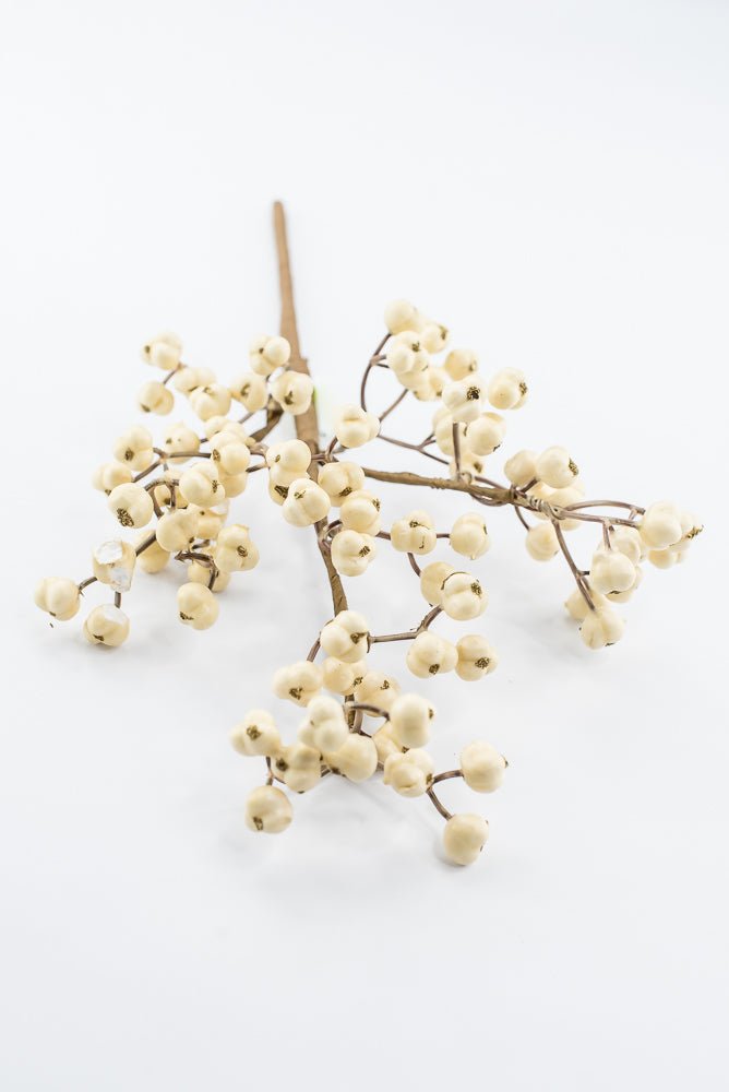 Artificial Cream Berry Pick - 16" - Greenery Market86813CM