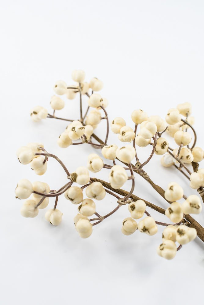 Artificial Cream Berry Pick - 16" - Greenery Market86813CM