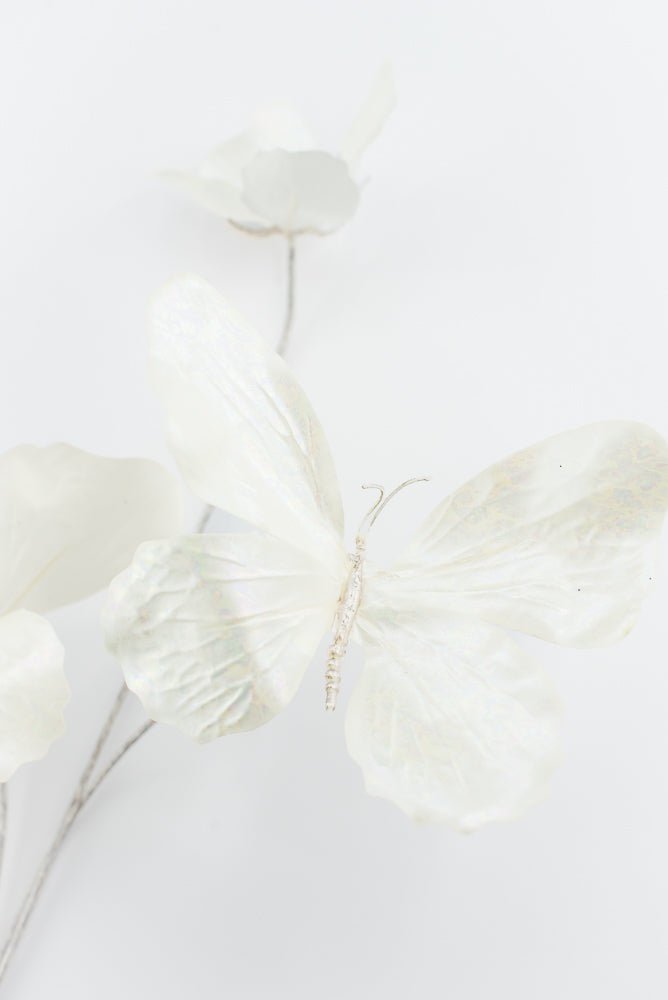 Artificial Cream Butterfly Spray - 26" - Greenery MarketArtificial Flowers281785
