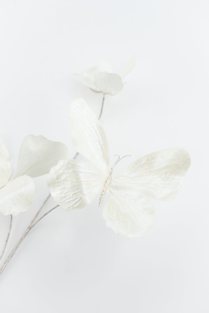 Artificial Cream Butterfly Spray - 26" - Greenery MarketArtificial Flowers281785
