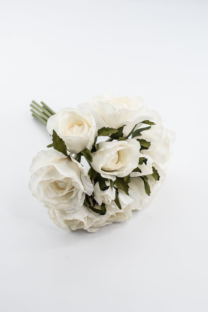 Artificial, Cream, Rose Bundle - 13" - Greenery Market2221042CR