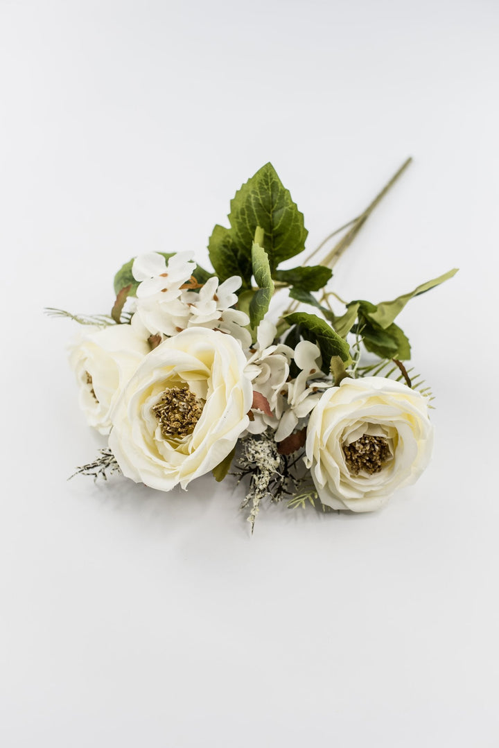 Artificial Cream Rose Filler Bush - 15" - Greenery MarketArtificial Flowers57453CM