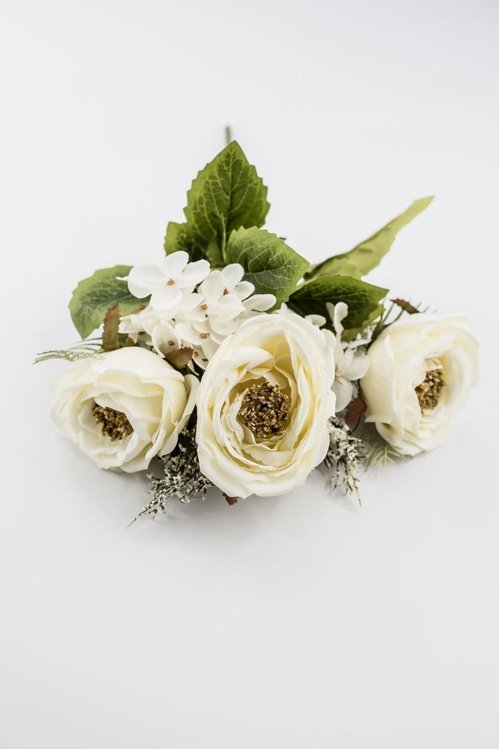 Artificial Cream Rose Filler Bush - 15" - Greenery MarketArtificial Flowers57453CM