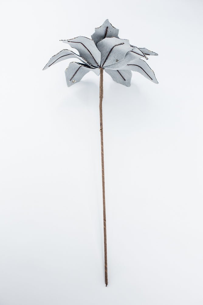 Artificial Dark Blue Poinsettia Stem - 20" - Greenery MarketArtificial Flowers278016