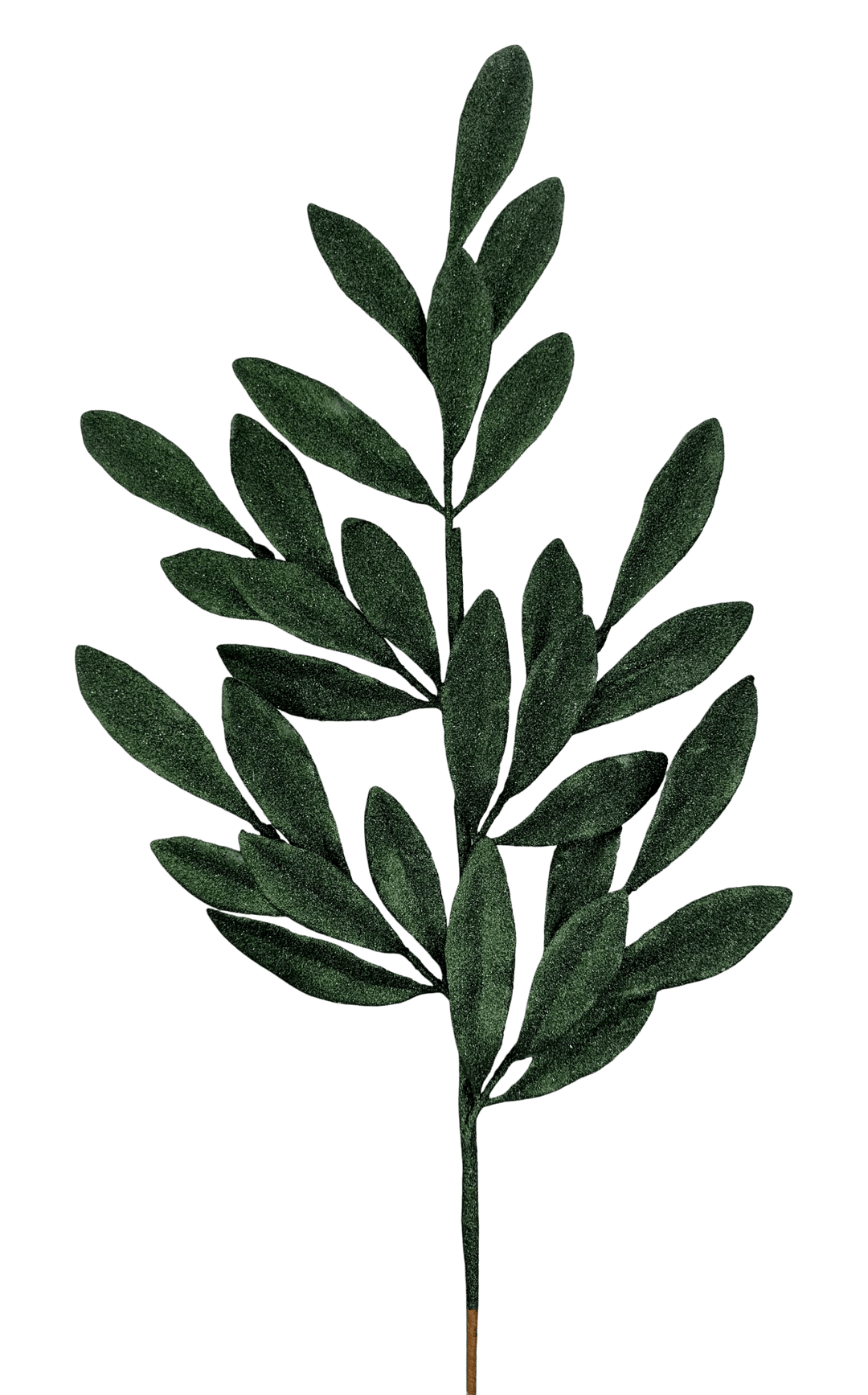 Artificial Dark Green Glitter Laurel Leaves Spray - 27" - Greenery Market86483DKGN