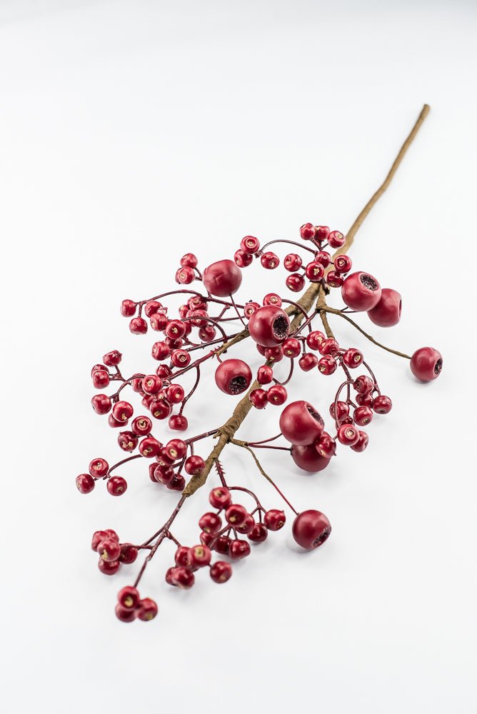 Artificial Dark Red Berry Spray - 26" - Greenery Market86814RD