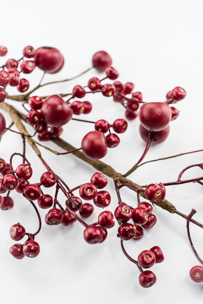 Artificial Dark Red Berry Spray - 26" - Greenery Market86814RD