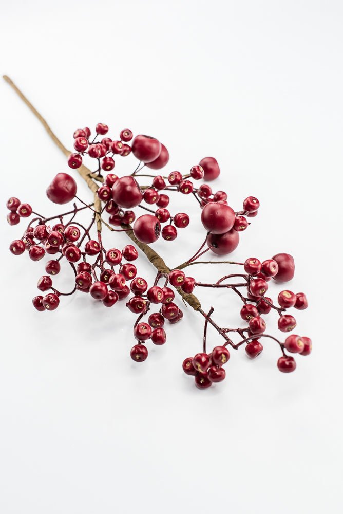 Artificial Dark Red Berry Spray - 26" - Greenery Market86814RD