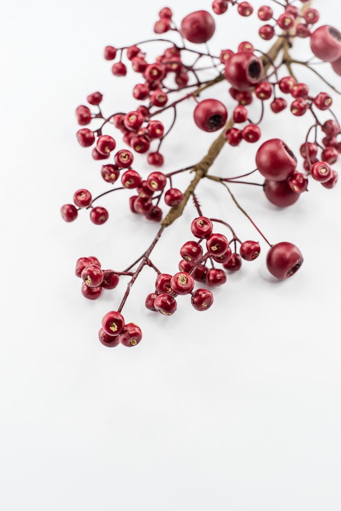 Artificial Dark Red Berry Spray - 26" - Greenery Market86814RD