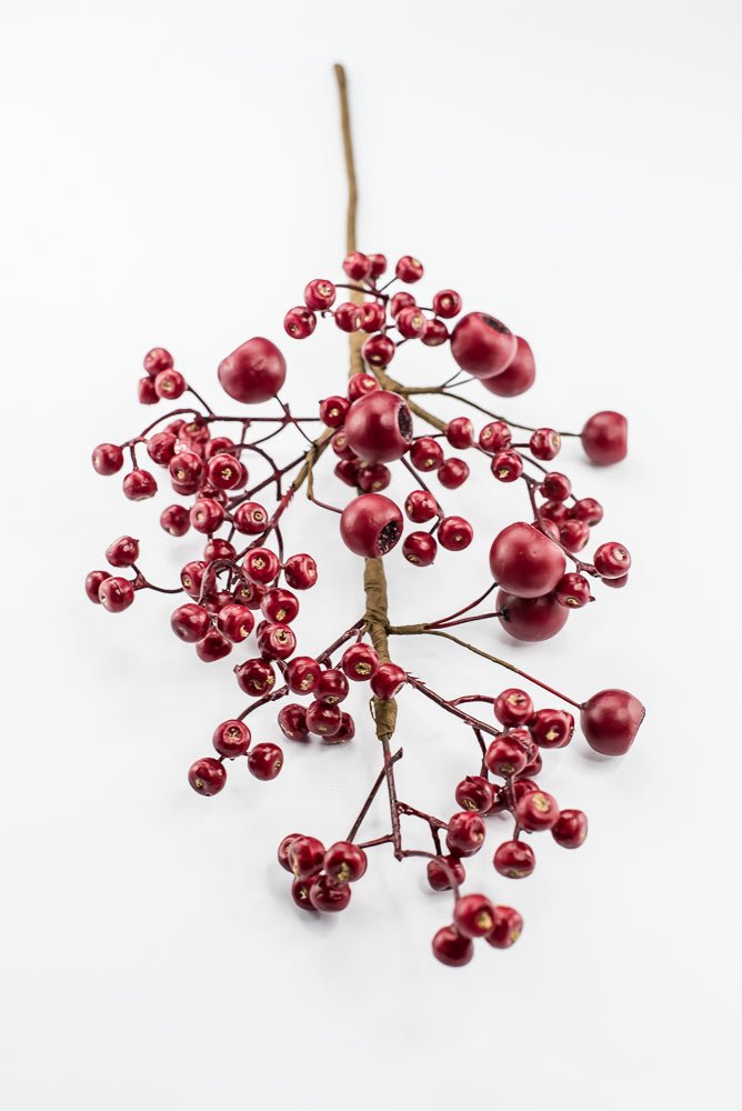 Artificial Dark Red Berry Spray - 26" - Greenery Market86814RD