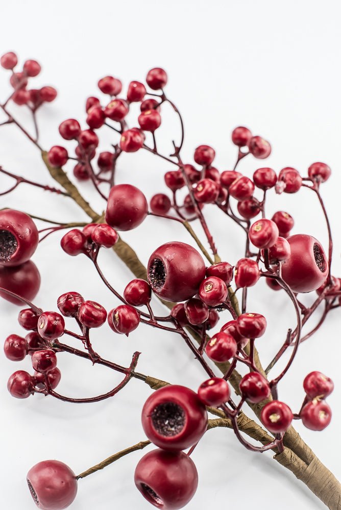 Artificial Dark Red Berry Spray - 26" - Greenery Market86814RD