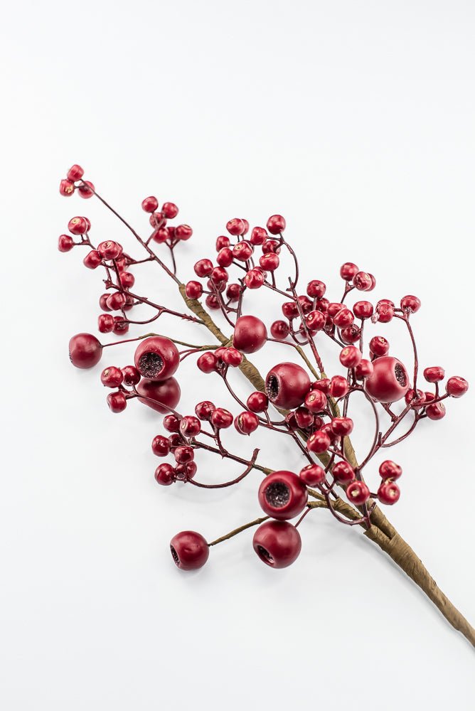 Artificial Dark Red Berry Spray - 26" - Greenery Market86814RD