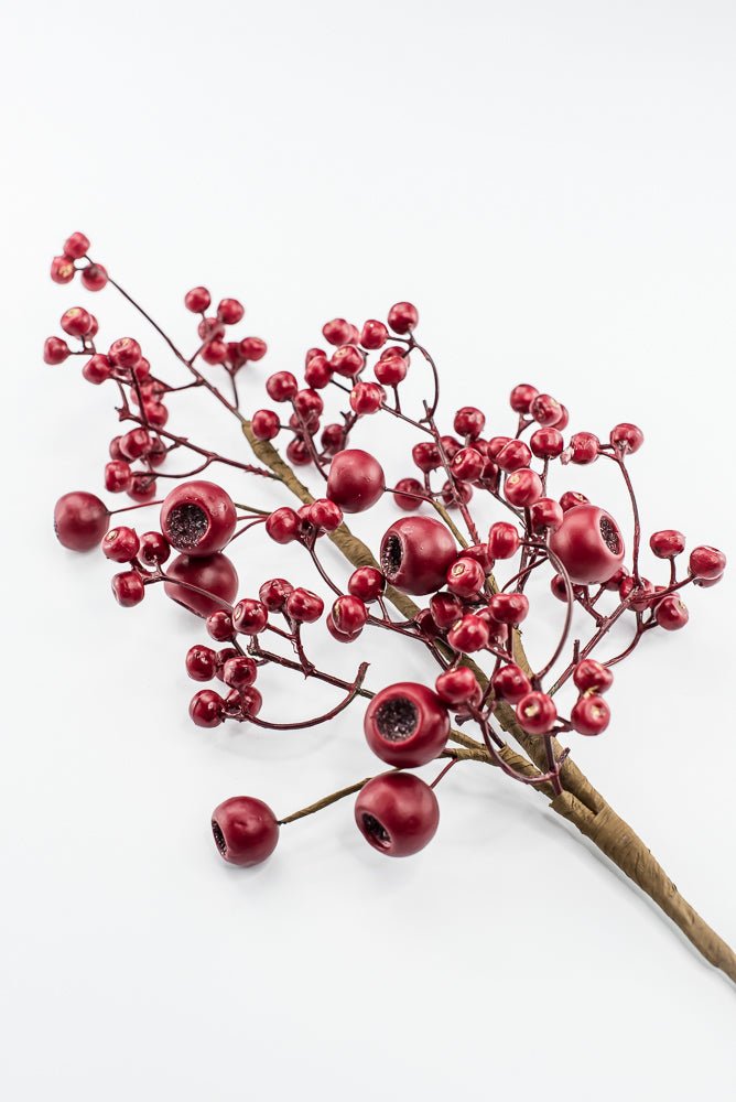 Artificial Dark Red Berry Spray - 26" - Greenery Market86814RD