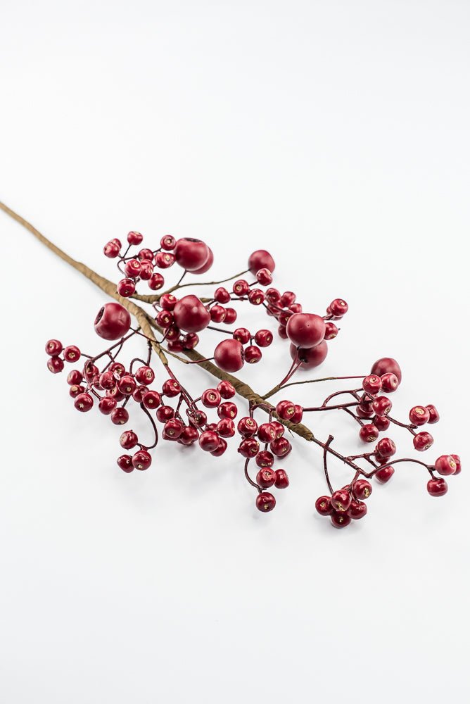 Artificial Dark Red Berry Spray - 26" - Greenery Market86814RD