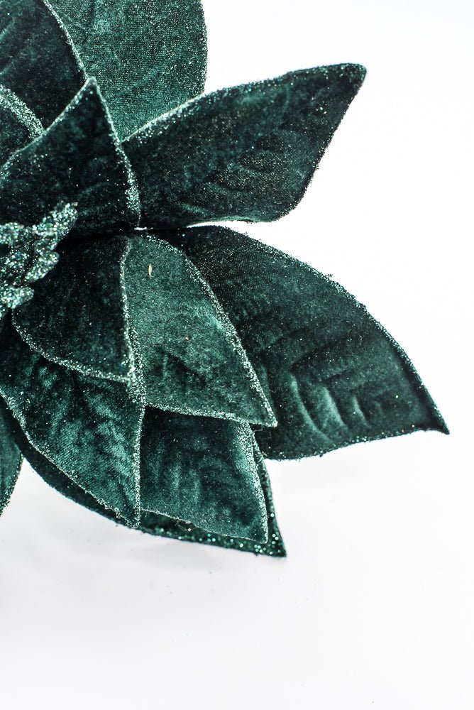 Artificial Emerald Green Poinsettia Stem - 24" - Greenery Market86873EMGN