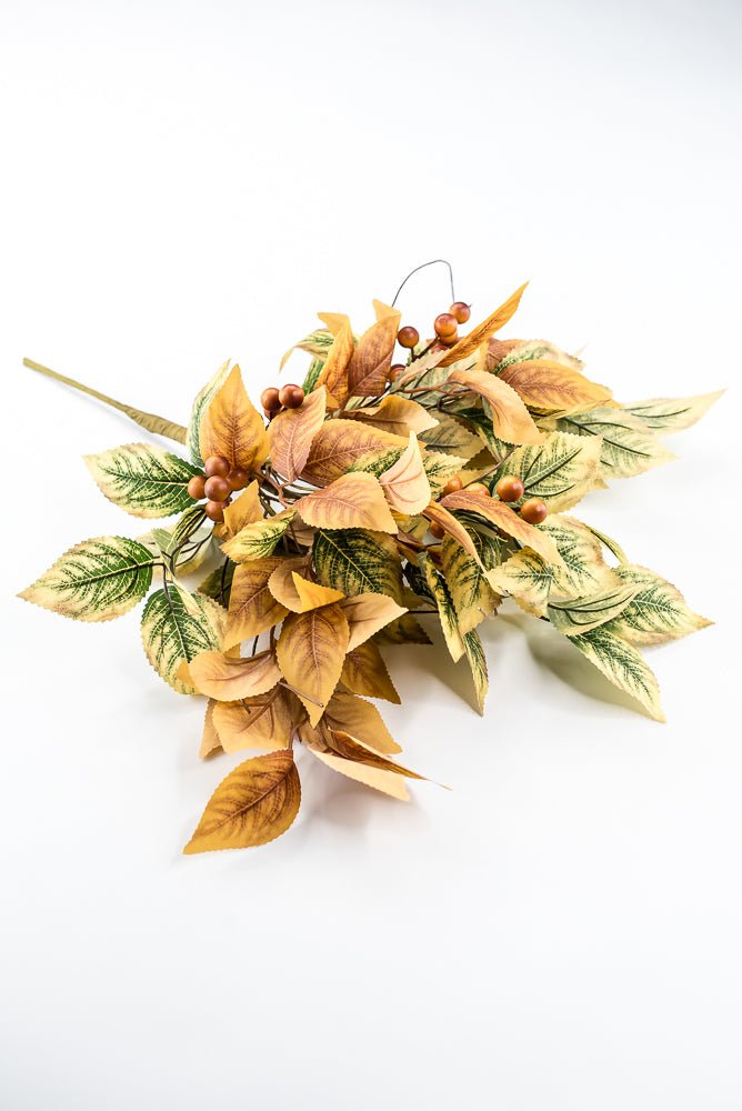 Artificial Fall Birch Leaf Berry Spray - 21" - Greenery MarketArtificial Flora65387