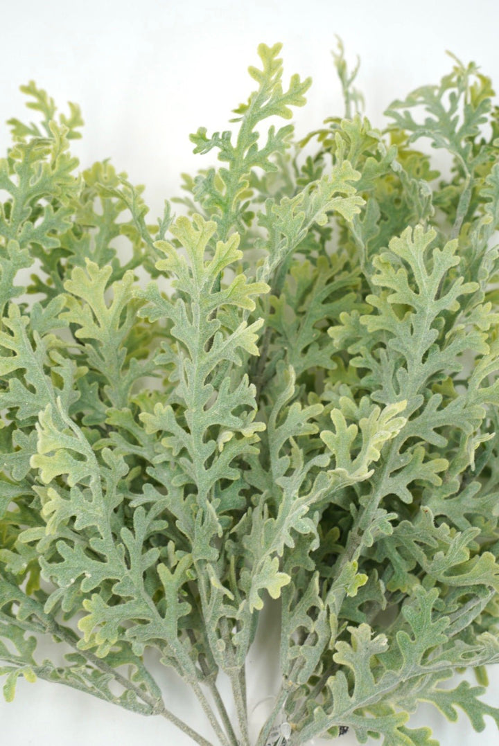Artificial flocked Dusty Miller bush - Greenery Marketgreenery25890