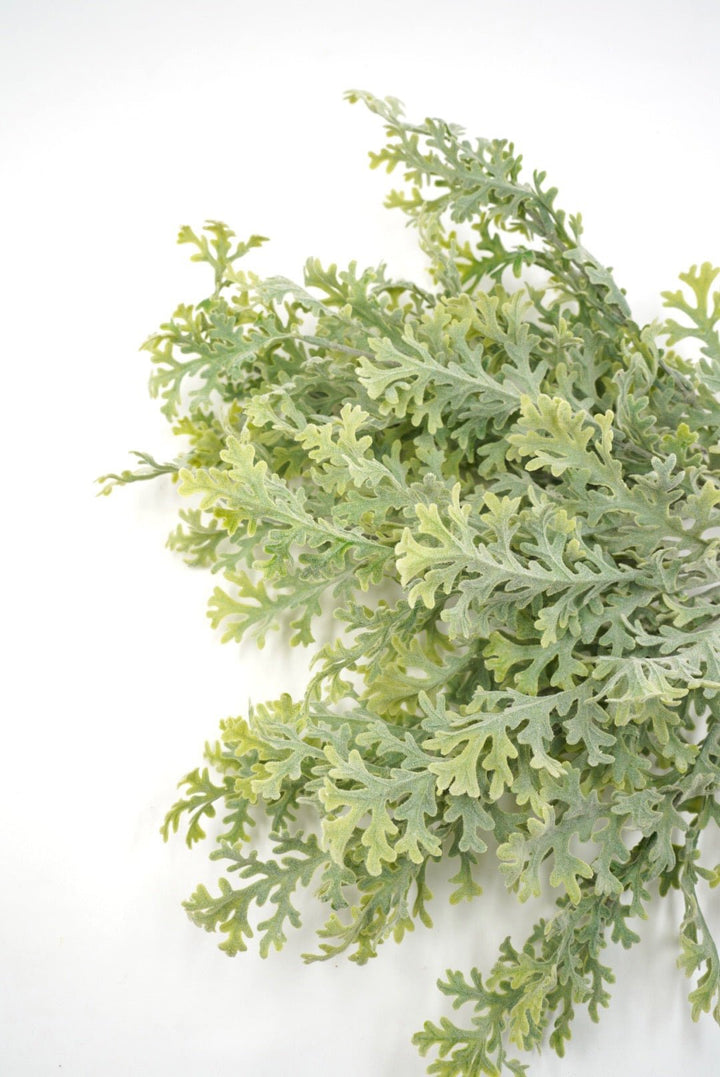 Artificial flocked Dusty Miller bush - Greenery Marketgreenery25890